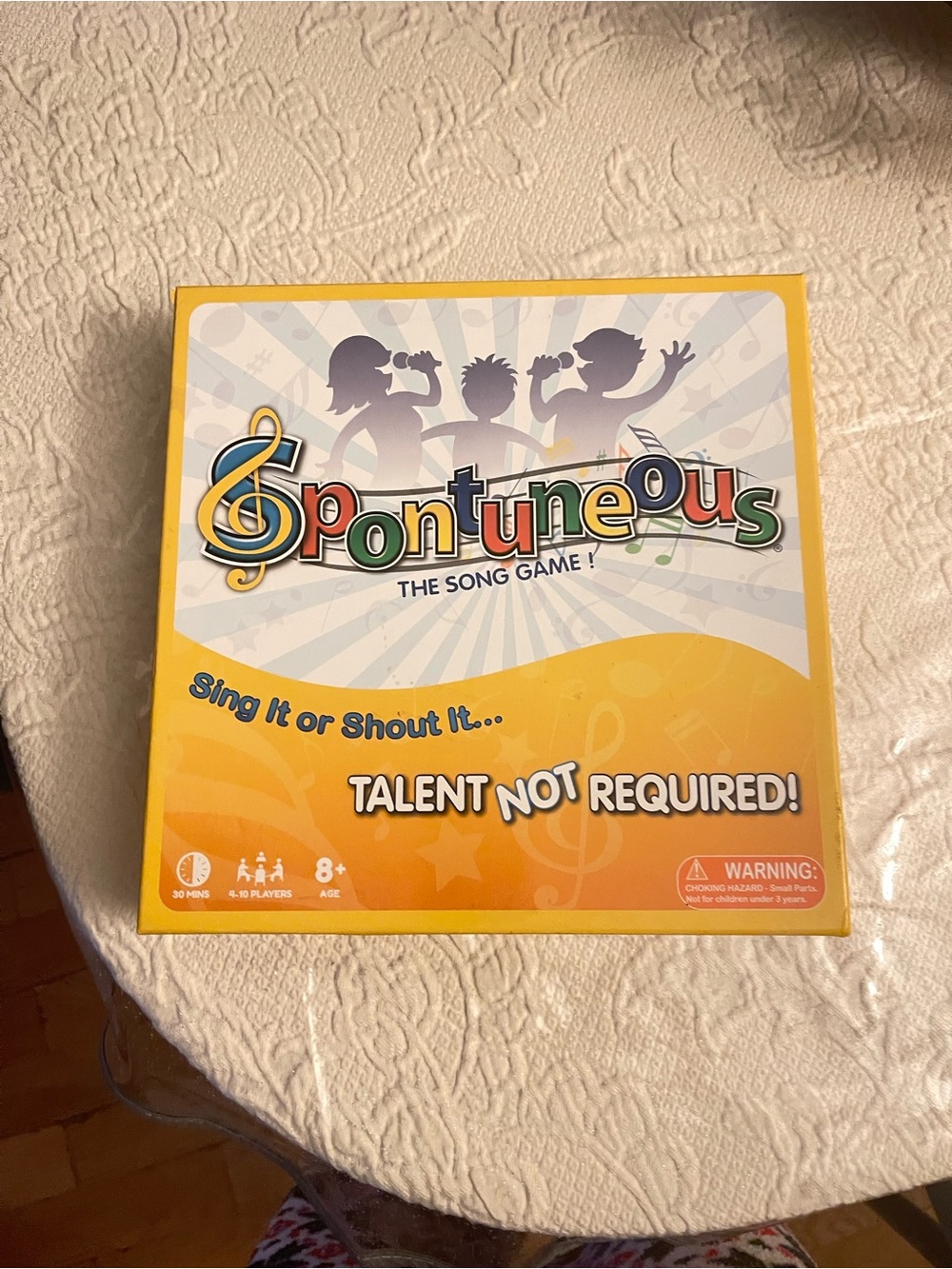 Spontuneous The Song Game - Bright Yellow Party Box